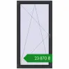 Ціноутворення Балконні двері 1100x2100 мм REHAU SYNEGO MD ANTHRACITE_GREY_GLATT з двох сторін. Ціна: ₴23,870.00