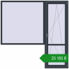 Ціноутворення Балконні двері 2150x2150 мм REHAU Euro 70 ANTHRACITE_GREY_STRUKTURAL з двох сторін. Ціна: ₴25,185.01