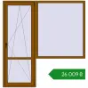 Ціноутворення Балконні двері 2000x2100 мм REHAU Euro 70 GOLDEN OAK з двох сторін. Ціна: ₴26,008.57