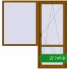 Ціноутворення Балконні двері 2000x2100 мм REHAU Euro 70 GOLDEN OAK з двох сторін. Ціна: ₴27,749.34