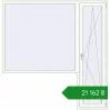Ціноутворення Балконні двері 2100x2150 мм REHAU Euro 70 Білий (RAL 9016) з двох сторін. Ціна: ₴21,162.29