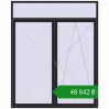 Ціноутворення Балконні двері 2200x2700 мм REHAU Euro 70 BLACK_ULTI-MATT з двох сторін. Ціна: ₴48,842.17