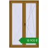 Ціноутворення Балконні двері 1250x2000 мм REHAU Euro 60 LIGHT_OAK з двох сторін. Ціна: ₴18,904.93