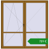 Ціноутворення Балконні двері 2250x2300 мм REHAU Euro 60 LIGHT_OAK з двох сторін. Ціна: €789.00