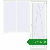 Ціноутворення Балконні двері 2100x2300 мм REHAU Euro 70 Білий (RAL 9016) з двох сторін. Ціна: ₴27,362.61