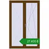 Ціноутворення Балконні двері 1400x2200 мм REHAU Euro 70 WALNUT з двох сторін. Ціна: ₴27,405.28