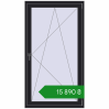 Ціноутворення Балконні двері 1000x1800 мм REHAU Euro 70 BLACK_ULTI-MATT з двох сторін. Ціна: ₴15,889.58