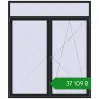 Ціноутворення Балконні двері 2090x2450 мм REHAU Euro 70 BLACK_ULTI-MATT з двох сторін. Ціна: ₴37,109.37