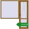 Ціноутворення Балконні двері 2030x2070 мм REHAU Euro 70 LIGHT_OAK з двох сторін. Ціна: ₴23,623.04