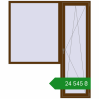Ціноутворення Балконні двері 1900x2250 мм REHAU Euro 70 WALNUT з двох сторін. Ціна: ₴24,544.81