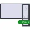 Ціноутворення Балконні двері 2700x2100 мм REHAU Euro 70 ANTHRACITE_GREY_STRUKTURAL з двох сторін. Ціна: ₴27,507.66