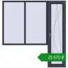 Ціноутворення Балконні двері 2000x2100 мм REHAU Euro 70 ANTHRACITE_GREY_STRUKTURAL з двох сторін. Ціна: ₴25,570.41
