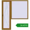 Ціноутворення Балконні двері 1990x2220 мм REHAU Euro 70 LIGHT_OAK з двох сторін. Ціна: ₴26,609.32