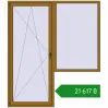 Ціноутворення Балконні двері 2000x2300 мм REHAU Euro 60 LIGHT_OAK з двох сторін. Ціна: ₴21,616.52