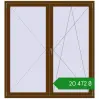 Ціноутворення Балконні двері 1750x1890 мм REHAU Euro 60 WALNUT з двох сторін. Ціна: ₴20,472.45