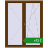 Ціноутворення Балконні двері 1600x2000 мм REHAU Euro 70 WALNUT з двох сторін. Ціна: €691.69