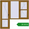 Ціноутворення Балконні двері 1800x1800 мм REHAU SYNEGO MD LIGHT_OAK з двох сторін. Ціна: ₴28,553.45