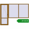 Ціноутворення Балконні двері 2800x2100 мм REHAU Euro 70 LIGHT_OAK з двох сторін. Ціна: ₴29,311.65
