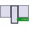 Ціноутворення Балконні двері 3250x2100 мм REHAU Euro 70 ANTHRACITE_GREY_STRUKTURAL з двох сторін. Ціна: ₴31,245.59