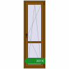 Ціноутворення Балконні двері 600x1900 мм REHAU Euro 60 GOLDEN OAK з двох сторін. Ціна: €300.68