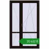 Ціноутворення Балконні двері 1300x2100 мм REHAU Euro 60 BLACK_BROWN з двох сторін. Ціна: ₴20,632.01
