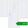 Ціноутворення Балконні двері 2024x2050 мм REHAU SYNEGO MD Білий (RAL 9016) з двох сторін. Ціна: €630.92