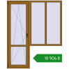 Ціноутворення Балконні двері 1700x2100 мм REHAU Euro 70 LIGHT_OAK з двох сторін. Ціна: ₴18,905.53