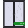 Ціноутворення Балконні двері 1600x2000 мм REHAU Euro 70 BLACK_ULTI-MATT з двох сторін. Ціна: €647.18
