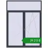 Ціноутворення Балконні двері 1970x2630 мм REHAU Euro 70 ANTHRACITE_GREY_STRUKTURAL з двох сторін. Ціна: ₴39,212.79