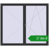 Ціноутворення Балконні двері 2400x2100 мм REHAU Euro 60 ANTHRACITE_GREY_GLATT з двох сторін. Ціна: ₴27,385.79