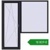 Ціноутворення Балконні двері 2000x2100 мм REHAU Euro 60 BLACK_ULTI-MATT з двох сторін. Ціна: ₴18,809.22