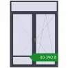 Ціноутворення Балконні двері 1730x2400 мм REHAU Euro 70 ANTHRACITE_GREY_STRUKTURAL з двох сторін. Ціна: ₴40,390.21