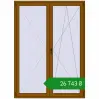 Ціноутворення Балконні двері 1600x2200 мм REHAU Euro 60 GOLDEN OAK з двох сторін. Ціна: ₴26,743.45