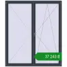 Ціноутворення Балконні двері 2020x2350 мм REHAU Euro 70 ANTHRACITE_GREY_STRUKTURAL з двох сторін. Ціна: ₴37,242.88