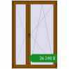 Ціноутворення Балконні двері 1401x2100 мм REHAU Euro 70 GOLDEN OAK з двох сторін. Ціна: ₴26,247.52