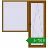 Ціноутворення Балконні двері 2000x2140 мм REHAU Euro 70 GOLDEN OAK з двох сторін. Ціна: ₴24,703.01
