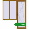 Ціноутворення Балконні двері 2000x2400 мм REHAU Euro 60 LIGHT_OAK з двох сторін. Ціна: €597.99