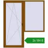 Ціноутворення Балконні двері 2000x2300 мм REHAU Euro 60 GOLDEN OAK з двох сторін. Ціна: ₴26,184.46