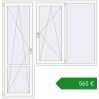 Ціноутворення Балконні двері 2050x2100 мм REHAU SYNEGO MD Білий (RAL 9016) з двох сторін. Ціна: €564.65