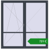Ціноутворення Балконні двері 2250x2300 мм REHAU Euro 60 ANTHRACITE_GREY_STRUKTURAL з двох сторін. Ціна: €789.00