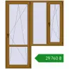 Ціноутворення Балконні двері 1800x2100 мм REHAU Euro 70 LIGHT_OAK з двох сторін. Ціна: ₴29,760.33