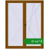 Ціноутворення Балконні двері 1700x2150 мм REHAU SYNEGO MD GOLDEN OAK з двох сторін. Ціна: ₴45,667.29