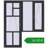 Ціноутворення Балконні двері 1800x2100 мм REHAU Euro 70 ANTHRACITE_GREY_GLATT з двох сторін. Ціна: ₴34,328.70