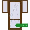 Ціноутворення Балконні двері 1570x1840 мм REHAU Euro 60 WALNUT з двох сторін. Ціна: ₴15,769.47