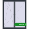Ціноутворення Балконні двері 2000x2380 мм REHAU Euro 70 ANTHRACITE_GREY_STRUKTURAL з двох сторін. Ціна: ₴35,546.36