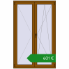 Ціноутворення Балконні двері 1250x2000 мм REHAU Euro 60 GOLDEN OAK з двох сторін. Ціна: €600.92