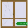 Ціноутворення Балконні двері 2250x2300 мм REHAU Euro 60 LIGHT_OAK з двох сторін. Ціна: ₴30,525.58