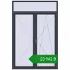 Ціноутворення Балконні двері 1600x2400 мм REHAU Euro 60 ANTHRACITE_GREY_STRUKTURAL з двох сторін. Ціна: ₴23,942.32