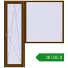 Ціноутворення Балконні двері 1990x2220 мм REHAU Euro 70 WALNUT з двох сторін. Ціна: ₴28,030.03