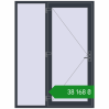 Ціноутворення Вхідні двері 1560x2100 мм REHAU Euro-Design 60 ANTHRACITE_GREY_STRUKTURAL ззовні. Ціна: ₴38,168.31
